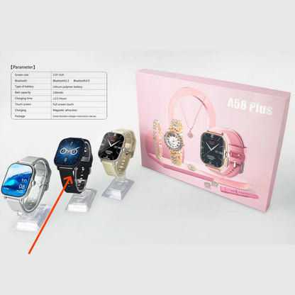 Montre intelligente Bluetooth Appel Fréquence cardiaque Oxygène Sang Femmes