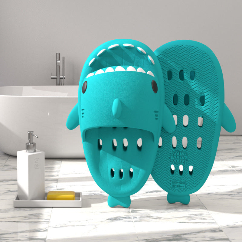 Requin Pantoufles Avec Trous de Drainage Douche Chaussures Pour Femmes Séchage rapide Eva Piscine Requin Diapositives Plage Sandales Avec Trous de Drainage