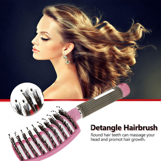 Brosse à cheveux Anti Klit Brushy Haarborstel Femmes Démêlant Cheveux Brosse À Poils En Nylon Cuir Chevelu Massage Teaser De Brosse À Cheveux Peigne