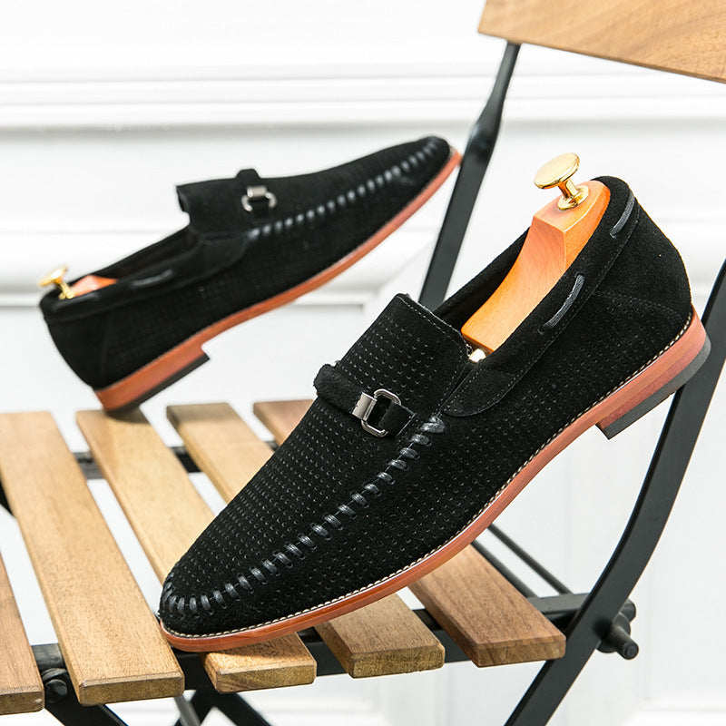 Poinçonnage respirant chaussures en cuir britannique