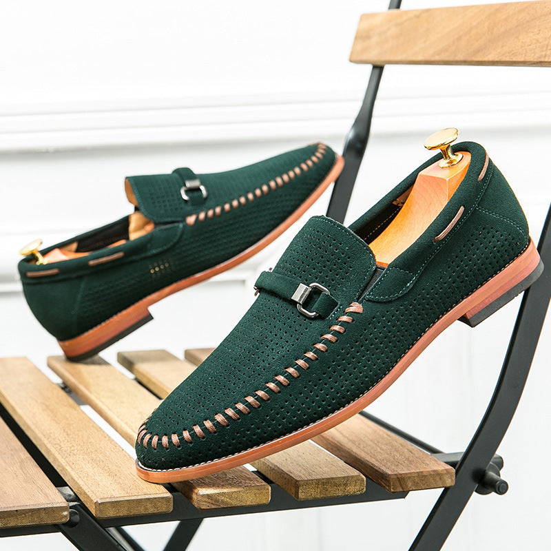 Poinçonnage respirant chaussures en cuir britannique