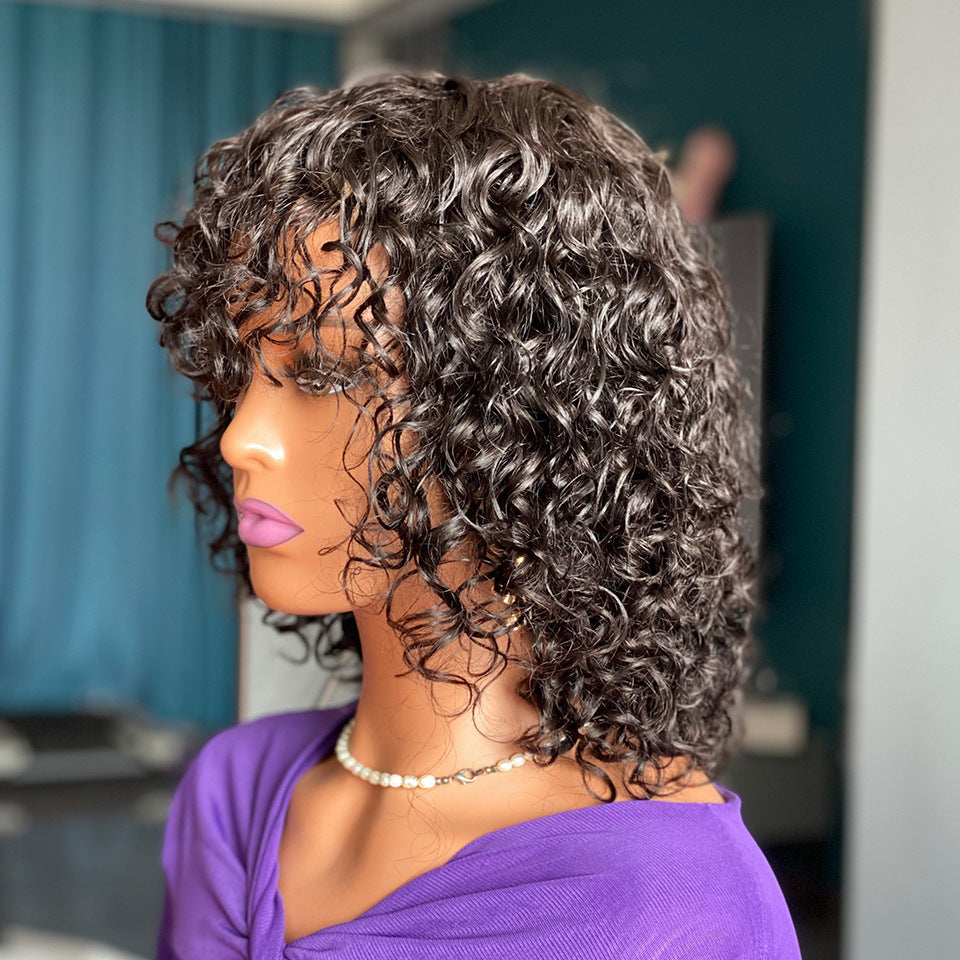 Perruque Deep Fringe naturelle avec frange