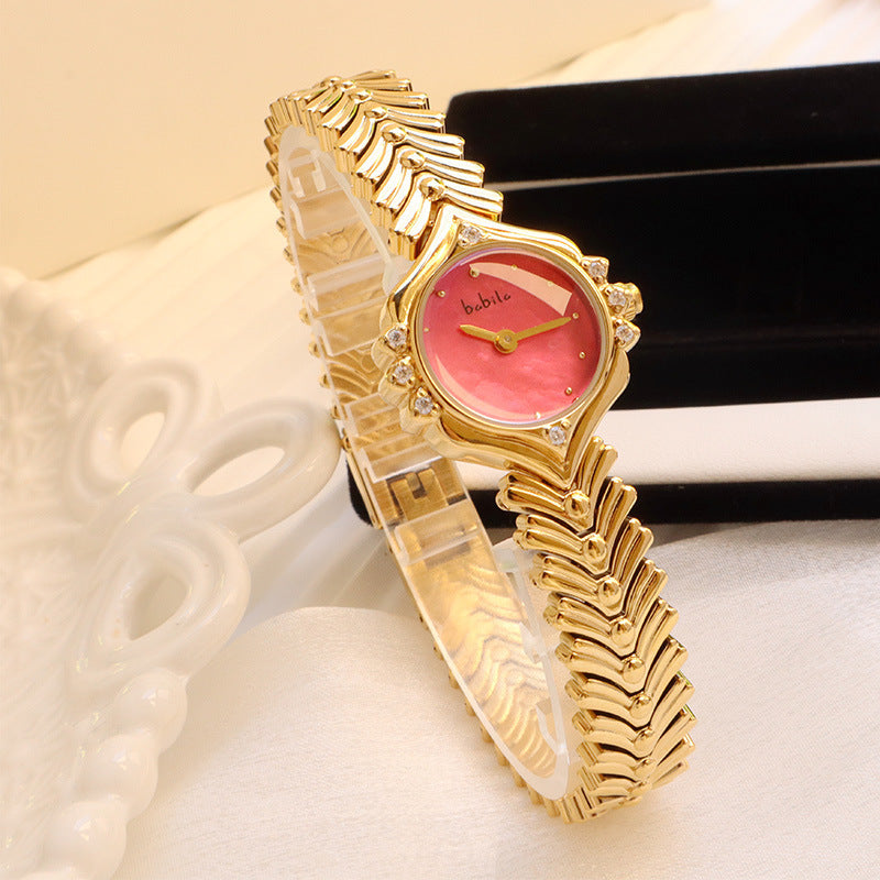 Montre à quartz en bambou,