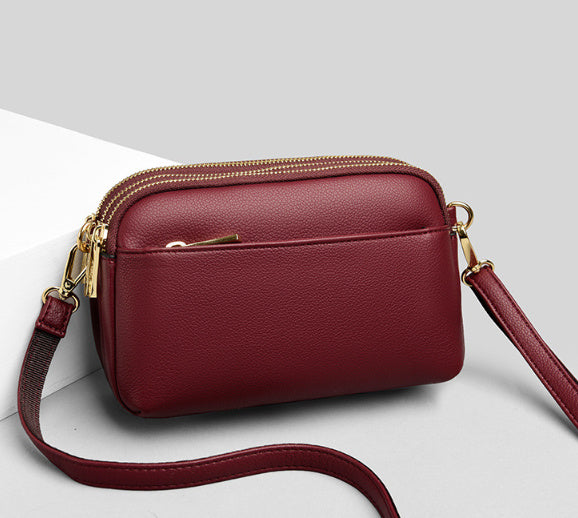 Sac à bandoulière à une épaule pour femme à trois couches de grande capacité