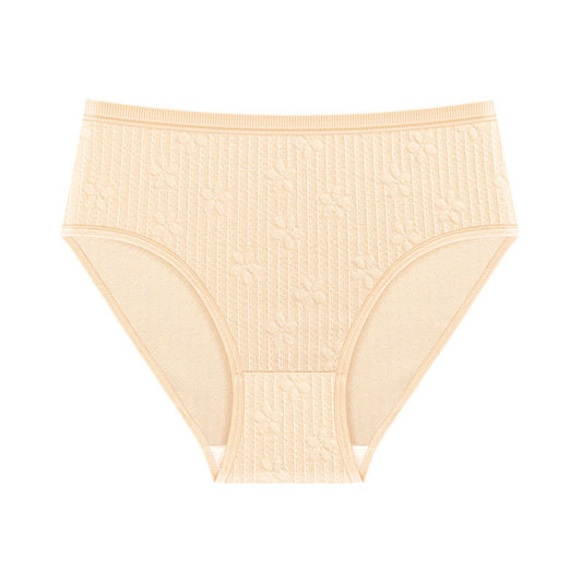 Women's Fashion Solid Colour Jacquard Panties